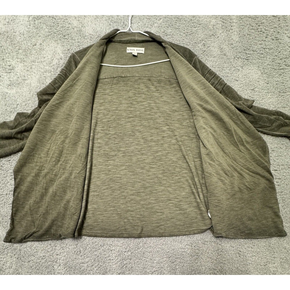 Knox Rose Women's Jacket Drape Front Long Sleeve Olive Green Size XL - Picture 7 of 10